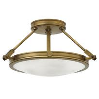 Collier trijų lempučių pusiau Šviestuvas – Heritage Brass