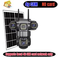 LS VISION 4G PTZ Saulės Kamera Lauko 15MP Triguba Objektyvo Trigubas Ekranas AI Automatinis Sekimas IP Kamera CCTV Garso Vaizdo Stebėjimas V380Pro Kamera 4G Camera
