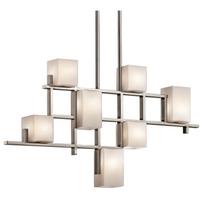 City Lights septynių lempučių linijinis sietynas – klasikinis švinas (pewter)
