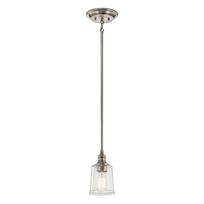 Waverly 1 lemputės mini Pakabinamas Šviestuvas Šviestuvas – klasikinis švinas (pewter)