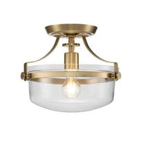 Penn Station 1 Light Semi–Flush – šlifuoto žalvario