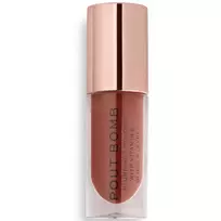 Makeup Revolution, Pout Bomb, Vitamin E, Plumping, Lip Gloss, Cookie Deep Nude, 4.6 ml