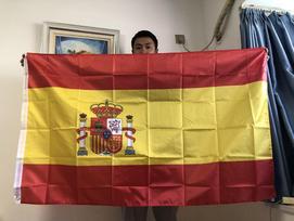 SKY FLAG 90x150cm Ispanijos vėliava 3x5 pėdų ES Espana Ispanijos vėliava Super Poly futbolo VĖLIAVA Vidaus lauko šventėms didelės vėliavos 60 x 90cm