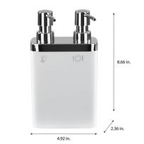 Dvigubo siurblio muilo ir losjono dozatorius, stalviršio organizatorius, 2 skyriai, virtuvei, voniai, supaprastinkite erdvės valdymą, išvenkite painiavos United States