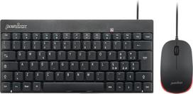 "Perixx" PERIDUO-212 mažas laidinės pelės ir klaviatūros rinkinys "Windows", greitojo rinkimo klavišai ir daugialypė terpė, itališkas QWERTY išdėstymas, juodas