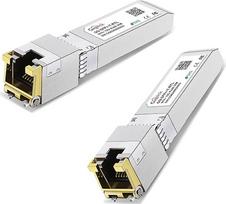 GIQITCK 2 pakuotės naujausių 10GBASE-T SFP+ RJ45 siųstuvų, 10G varinis SFP+-RJ45 modulis su RTL8261N lustu, skirtas "Cisco SFP-10G-T-S", "Ubiquiti UF-RJ45-10G", "Netgear", "D-Link", "Supermicro", "Linksys", iki 30 m