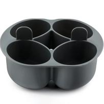 1 kitchen utensil, compatible with mixer Thermomix , 4 grid egg steamer, food grade PP materials, dishwasher safety, mixer parts 1pc pilka spalva