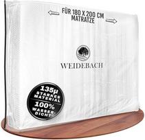 WEIDEBACH® Tvirtas čiužinio užvalkalas, 100 % nepralaidus, skirtas 180 x 200 cm dydžio čiužiniams, čiužinio krepšys su užtrauktuku, čiužinio laikymo krepšys, skirtas čiužiniams laikyti ir transportuoti, apsaugantis nuo kvapų ir drėgmės