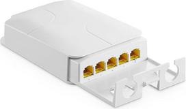 YuLinca Lauko 5 prievadų Gigabit PoE ilgintuvas, 1 PoE įėjimas, 4 PoE išėjimai, IEEE 802.3 af/at/bt 90W PoE kartotuvas su 10/100/1000Mbps, vandeniui atsparus POE pralaidumo jungiklis, skirtas montuoti ant sienos