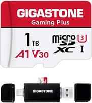 [GIGASTONE] 1TB Micro SD kortelė su USB Typ C Kartenleser, Gaming Plus, MicroSDXC Speicherkarte für Nintendo Switch 1, 4K vaizdo įrašai, UHS-I A1 U3 V30 C10, iki 150/120MB/s, su adapteriu