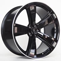 R21x9.5J 5X112 ET26 CB-66.6 Black/Lip Machined