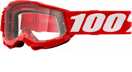 100% akiniai Accuri 2 JR neoninė raudona su skaidriais lęšiais