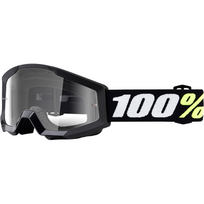 100% akiniai Strata Mini Kids juodi su skaidriais lęšiais