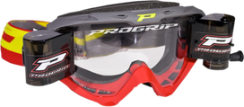 PROGRIP akiniai su Roll Off XL 3450 pilka/raudona su skaidriais lęšiais 3215