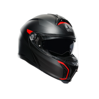 AGV šalmas Tourmodular Freequency matinė gunmetal/raudona