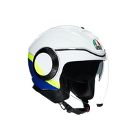 AGV šalmas Orbyt Block baltas/mėlynas/geltonas