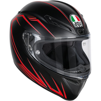 AGV šalmas Veloce S Predatore matinė juoda/raudona