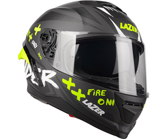 LAZER šalmas Rafale SR Ride Oni juoda/pilka/geltona matinė