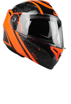 LAZER šalmas MH6 Light juoda raudona fluo