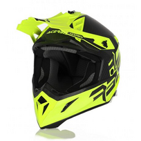 ACERBIS šalmas Impact Steel Carbon fluorescencinė geltona
