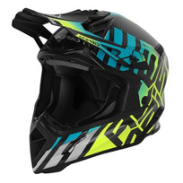 ACERBIS šalmas Steel Carbon 2206 juoda/geltona/turkio spalva