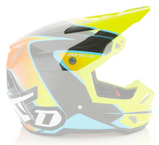 6D šalmo skydelis ATR-3 Wave blizgus geltonas/mėlynas/oranžinis