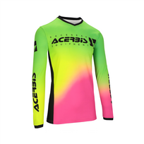 ACERBIS MX J Track Stabi marškinėliai juoda/žalia/geltona/rožinė