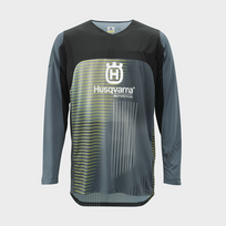 HUSQVARNA marškiniai Railed juoda/pilka