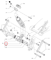 MV AGUSTA adatinis guolis galinės pakabos svirčiuje HK1814L/3AS B3/F3