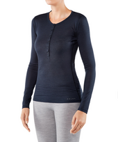 FALKE termo marškinėliai LS Women Silk Wool dark blue
