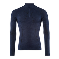 FALKE termo marškinėliai LS Wool Tech Zip Reg dark blue