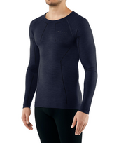 FALKE termo marškinėliai LS Wool Tech dark blue