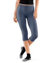 FALKE termobiksės 3/4 moterims Wool Tech Light Reg šviesiai mėlynos spalvos