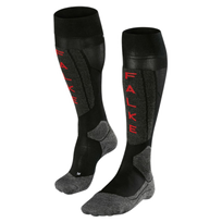 FALKE kojinės SK5 Silk moterims juoda/pilka/raudona