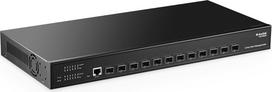 "MokerLink" 12 prievadų 10Gb/s SFP+ valdomas komutatorius, palaiko 1G SFP ir 10G SFP+, 240Gb/s pralaidumo L3 valdomas šviesolaidinis komutatorius
