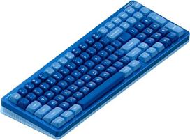 "nuphy Halo96 V2" belaidė "Hot-Swap" žaidimų klaviatūra, 99 klavišų RGB apšviesta mechaninė klaviatūra, palaiko QMK/VIA, "Bluetooth/USB-C/2.4GHz", mėlyna, citrininė (55gf)