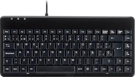 "Perixx PERIBOARD-409" mini klaviatūra PS2 su laidine juodos spalvos ispanišku išdėstymu