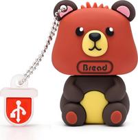 BORLTER CLAMP 64GB USB Flash Drive Cute Bear Shape Memory Stick Novelty USB Thumb Drive Pendrive Gift for External Data Storage