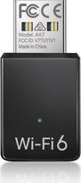 BrosTrend AX900 Mini USB WLAN Stick WiFi 6, DualBand 600Mbit/s 5GHz + 286Mbit/s 2.4GHz, USB WLAN adapteris PC Desktop Laptop, MU-MIMO OFDMA, imtuvas WiFi adapteris, suderinamas su Windows 11/10/7, USB