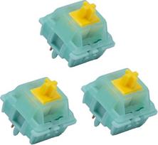 Zjmehty Gateron Jade serijos geltonos spalvos Pro jungiklis MX mechaninei klaviatūrai, 5 kontaktų linijinis/55gf/Pre Lubed/RGB/Long Life Switches (72 vnt.)