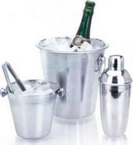 Bar set 2 x ice bucket, shaker, pliers