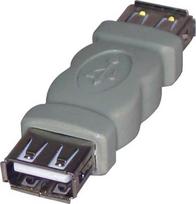 USB adapter Logo Connector, USB A (2.0) F-USB A (2.0) F, 0, grey, Logo - 68041