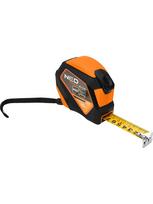 Plieninė ruletė 10 m x 25 mm, automatinis užraktas, stabdymo mygtukas, magnetas