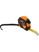 Plieninė ruletė 5 m x 19 mm, automatinis užraktas, stabdymo mygtukas, magnetas