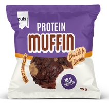 PULS NUTRITION Caramel & Chocolate baltyminis muffin, 75 g