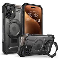 Juodas tvirtas dėklas/stovas "Supcase UB Grip Magsafe" telefonui Apple iPhone 17