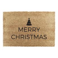 Iš kokoso pluošto grindų kilimėlis su Kalėdų motyvu 40x60 cm Merry Christmas – Artsy Doormats