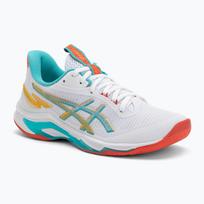 Moteriški tinklinio batai ASICS Netburner Ballistic FF 4 balti/jūros stiklas