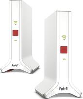 "FRITZ!Mesh Set 4200 2-Pack" ("WiFi Mesh" sistema, sudaryta iš dviejų "FRITZ!Repeater 3000 AX", "Triband Wi-Fi 6" iki 4200Mbps, WLAN aprėptis 3-5 kambariuose, tinkama naudoti tarptautiniu mastu)