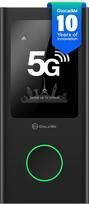 "GlocalMe Numen Air" mobilusis "WiFi" maršrutizatorius 5G, SIM kortelės nereikia, 5G LTE prieigos taškas su 1GB pasauliniu pradiniu duomenų paketu, aprėptis daugiau nei 200 šalių, 5400 mAh, nešiojamasis "WiFi", skirtas keliauti be